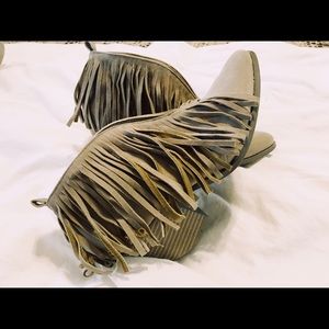 Fringe bootie